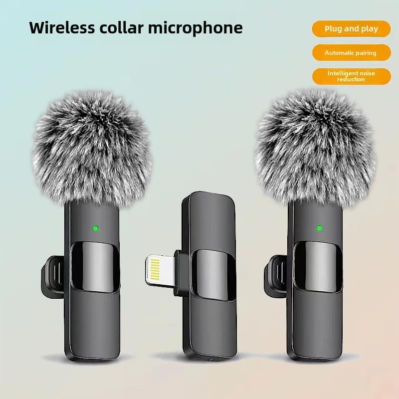 Wireless Lavalier Microphone Set for iPhone, Android, and iPad - Mini Clip-On Microphones with Superior Sound Quality for Recording, Live Streaming, and Vlogging