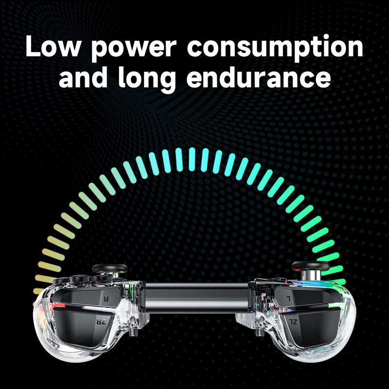 Linyuvo KS40 Joypad Transparent Wireless Six-Axis Joy Controller Gamepad Joy Wireless Gamepad Motion Control for Nintendo Switch Playstation Controller&Christmas Console Smartphone