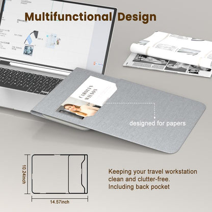 Laptop Sleeve with Wireless Charging 12-14", 3 in 1 Multifunctional Fast Charger for Electronic Iphone, Iwatch, Airpods, Office/Travel/Coffee Shop/On-The-Go Tech Organizer Gear Essential Waterproof Accessory