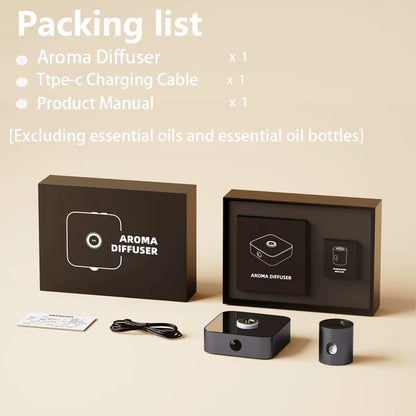 Electric Aroma Diffuser Waterless Essential Oil Diffuser 2200Mah Battery Fragrance Diffuser Aluminum Alloy Home Freshener Device