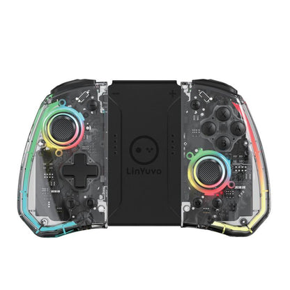 Linyuvo KS40 Joypad Transparent Wireless Six-Axis Joy Controller Gamepad Joy Wireless Gamepad Motion Control for Nintendo Switch Playstation Controller&Christmas Console Smartphone