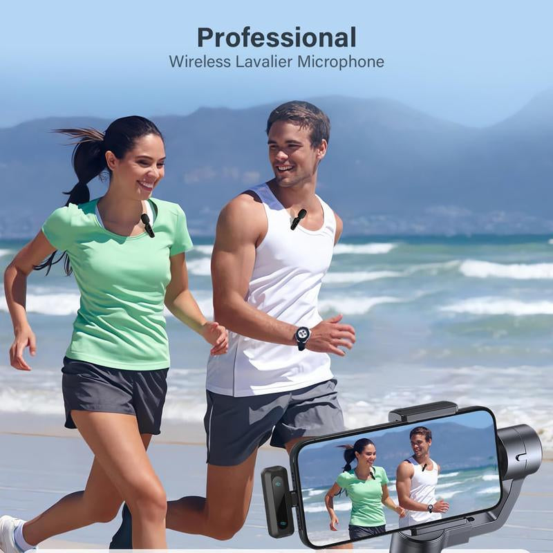HITOZON Wireless Lavalier Microphone for iPhone & Android – Plug-and-Play Pro Mic for Clear Audio, Perfect for TikTok, YouTube, Interviews, and More!