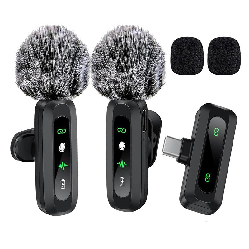 HITOZON Wireless Lavalier Microphone for iPhone & Android – Plug-and-Play Pro Mic for Clear Audio, Perfect for TikTok, YouTube, Interviews, and More!