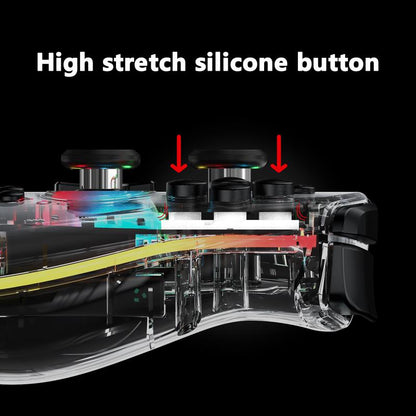 Linyuvo KS40 Joypad Transparent Wireless Six-Axis Joy Controller Gamepad Joy Wireless Gamepad Motion Control for Nintendo Switch Playstation Controller&Christmas Console Smartphone