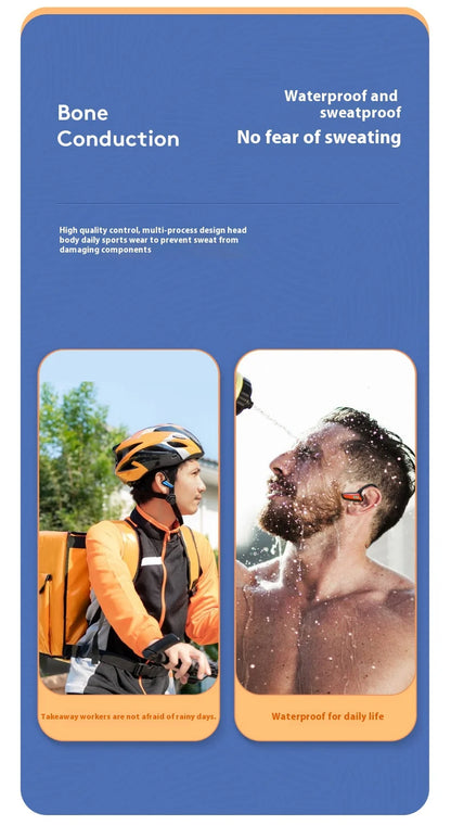 Wireless Bluetooth Headphones Neckband Headphones with Mic Bone Conduction Headphones Sports Headphones