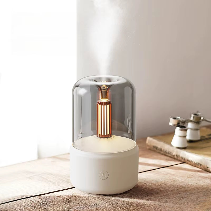 New Creative Candlelight Aromatherapy Machine USB Plug in Desktop Atmosphere Candlelight Lamp Home Aromatherapy Humidifier