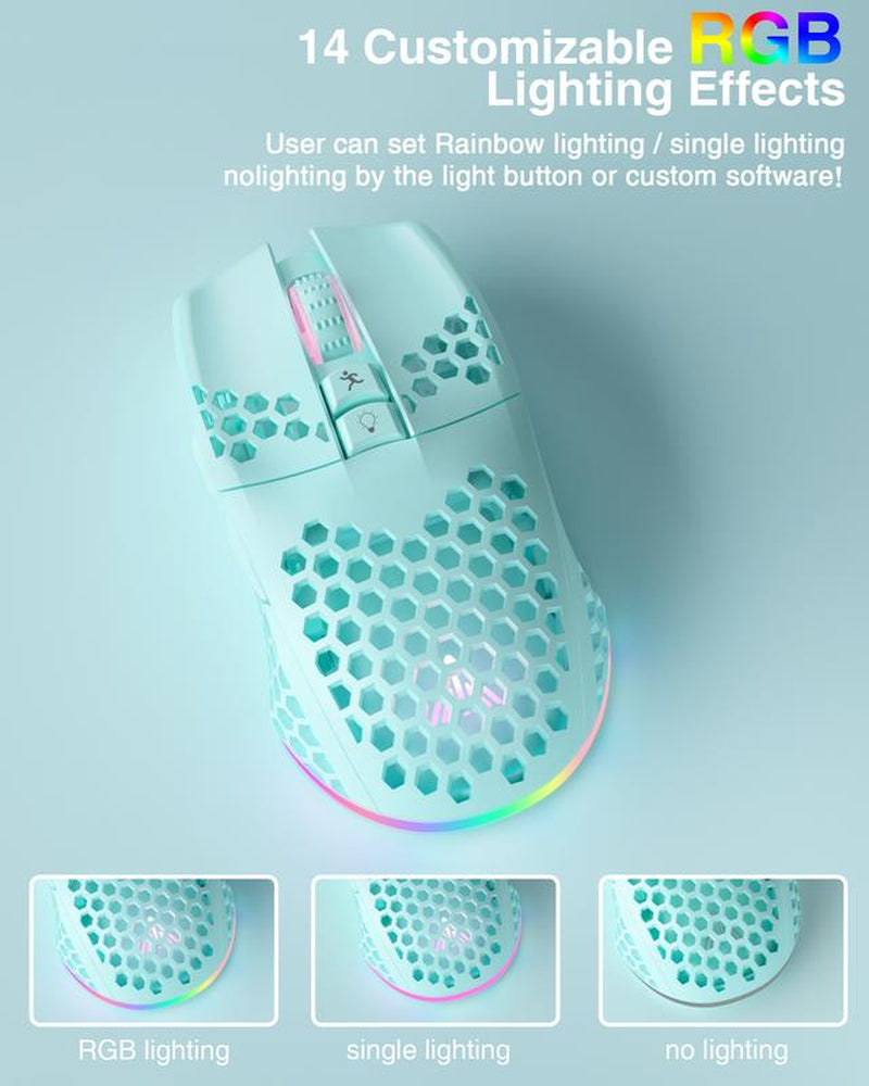 SM600 Wireless Gaming Mouse, Rechargeable Tri-Mode Connection, Ergonomic Mouse, RB Light PC Gaming Mouse, Gaming Accessories, Computer Office Dealsforyoudays