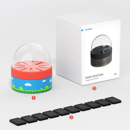 HAGIBIS Rotating Game Card Case, Magnetic Draw Card Portable Switch Game Cartridge Holder, Game Storage Case for Nintendo Switch, PS Vita, Gaming Accessories