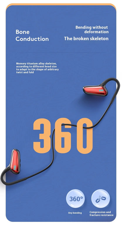 Wireless Bluetooth Headphones Neckband Headphones with Mic Bone Conduction Headphones Sports Headphones