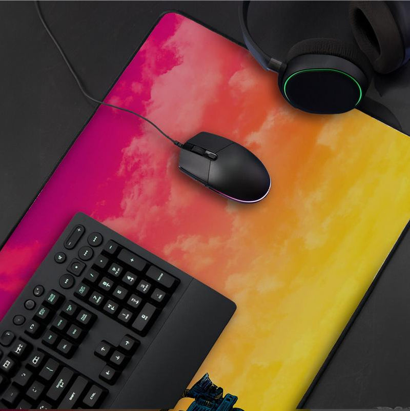 Extra Large Bus Sunset Mousepad - Popular Gaming Accessories - Anti-Slip Rubber Base, Gaming Deskmat