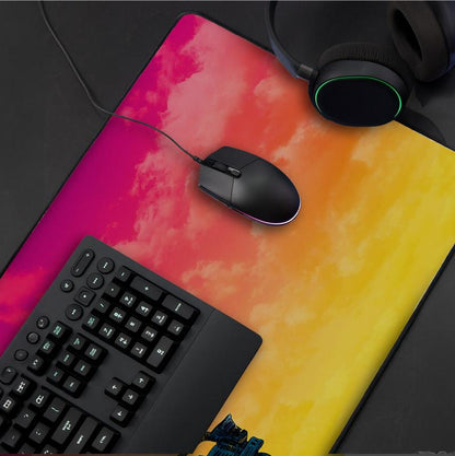 Extra Large Bus Sunset Mousepad - Popular Gaming Accessories - Anti-Slip Rubber Base, Gaming Deskmat