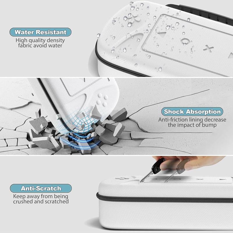 Carry Case Compatible with Playstation Portal Remote Player, Protective Case with Zip Pocket for PS Portal Accessories, Hard Travel Case Bag for PS Portal, Game Console Accessories