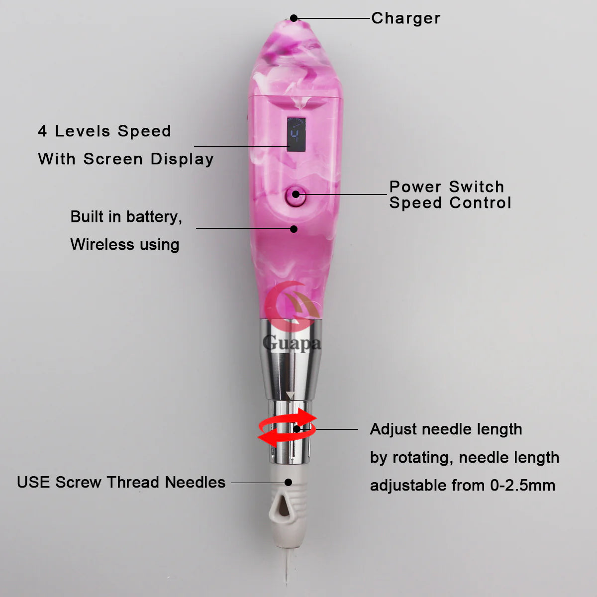 4-Level Variable Cordless Tattoo Pen