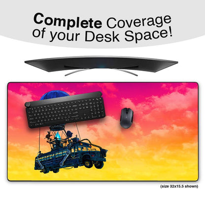 Extra Large Bus Sunset Mousepad - Popular Gaming Accessories - Anti-Slip Rubber Base, Gaming Deskmat