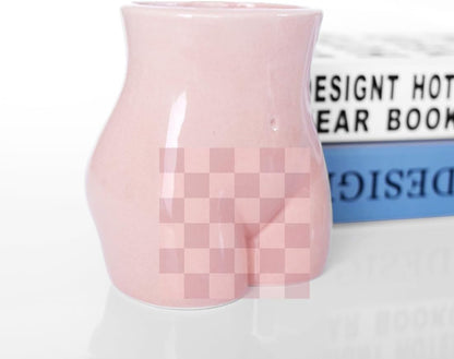 Body Flower Vase, Ceramic Minimalist Vase Decorative Flower Vase, Flower Arrangement Creative Vase,Home Office Decoration and Events Pink