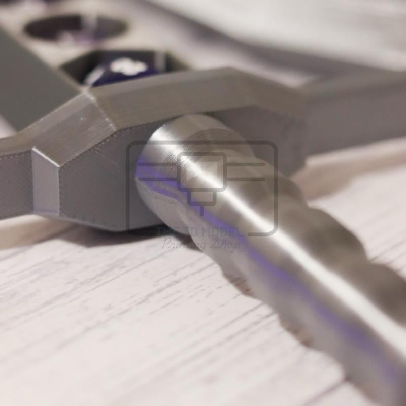 3D Printed - Sword Dice Holder with 3D Design and Numbered Dice