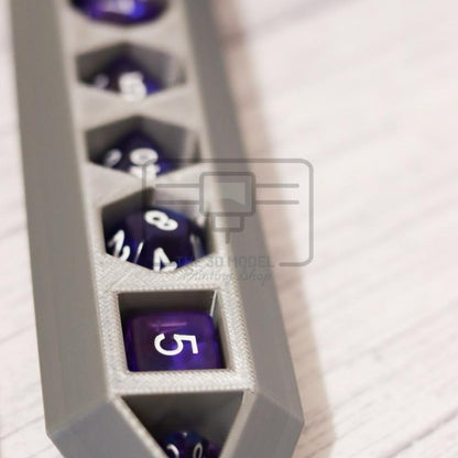 3D Printed - Sword Dice Holder with 3D Design and Numbered Dice