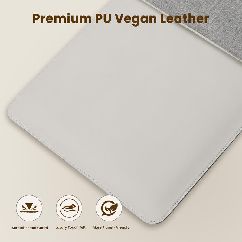 Laptop Sleeve with Wireless Charging 12-14", 3 in 1 Multifunctional Fast Charger for Electronic Iphone, Iwatch, Airpods, Office/Travel/Coffee Shop/On-The-Go Tech Organizer Gear Essential Waterproof Accessory