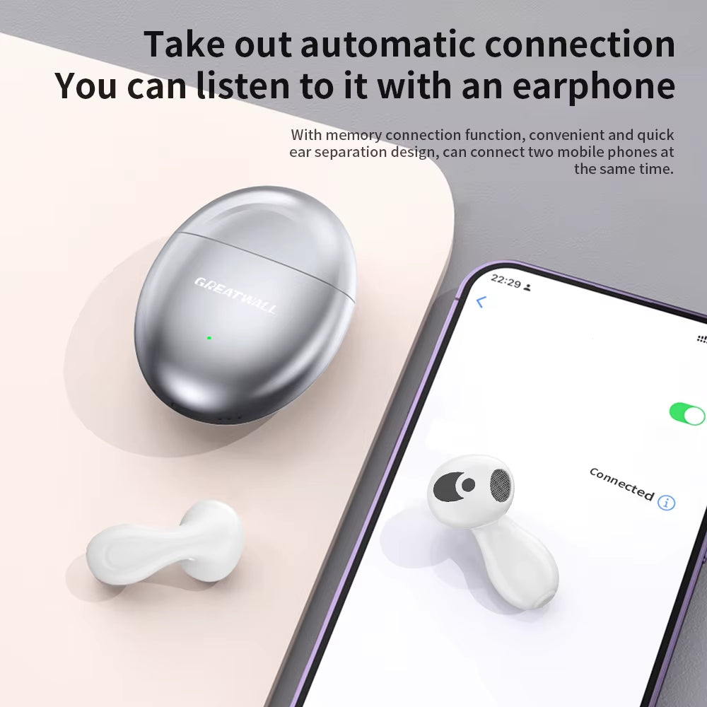 In-Ear Bluetoot Wireless Headphones with Microphone Stereo Wireless Headphones Low Latency Long Standby Headphones