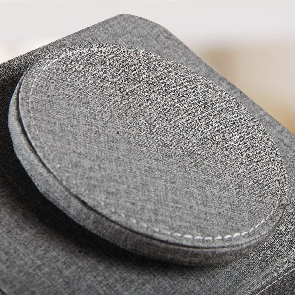 Leather 360°Rotatable Remote Control Holder,Nightstand TV Remote Caddy,Office Supplies Desktop Organizer,Spinning Storage Box for Pen,Mail,Phone,Dvd, Blu-Ray, Media Player, Heater Controllers