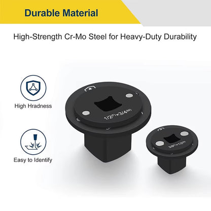 Tools for Confined Spaces Low Profile Impact Socket Adapter Set Drive Ratchet Adapter Set of 4Pcs