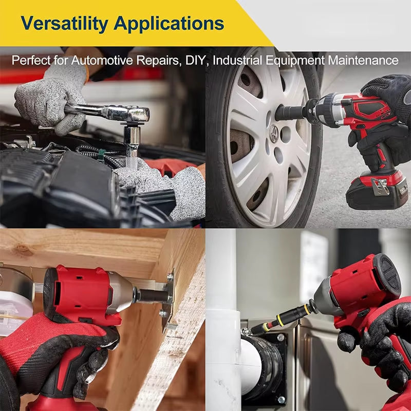 Tools for Confined Spaces Low Profile Impact Socket Adapter Set Drive Ratchet Adapter Set of 4Pcs