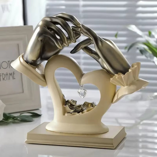 Love Hand Statue Home Decoration Statue Vintage Jewelry Resin Crafts Love Hand Statue Home Office Decoration Featured Gifts