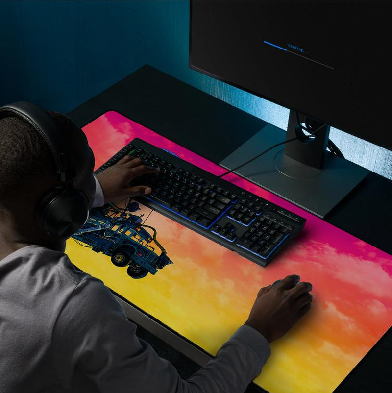 Extra Large Bus Sunset Mousepad - Popular Gaming Accessories - Anti-Slip Rubber Base, Gaming Deskmat
