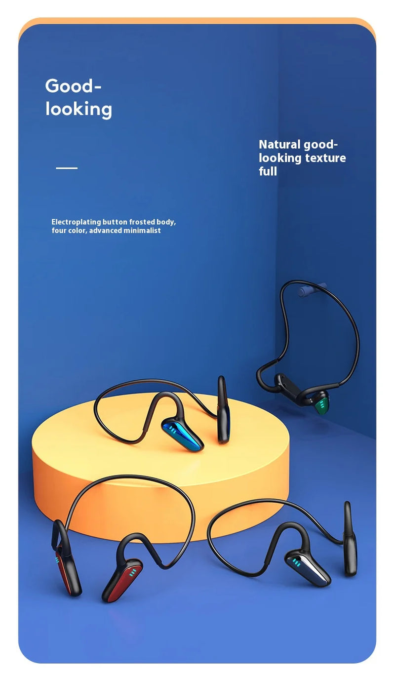 Wireless Bluetooth Headphones Neckband Headphones with Mic Bone Conduction Headphones Sports Headphones