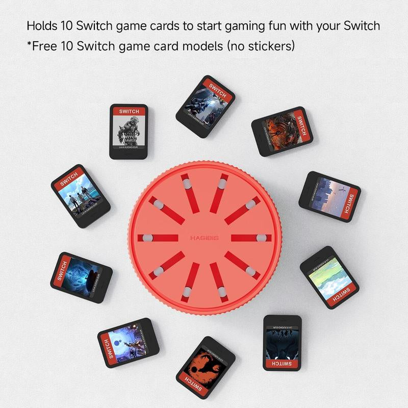 HAGIBIS Rotating Game Card Case, Magnetic Draw Card Portable Switch Game Cartridge Holder, Game Storage Case for Nintendo Switch, PS Vita, Gaming Accessories